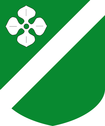 vert a bendlet sinister argent in first quarter a quatrefoil argent