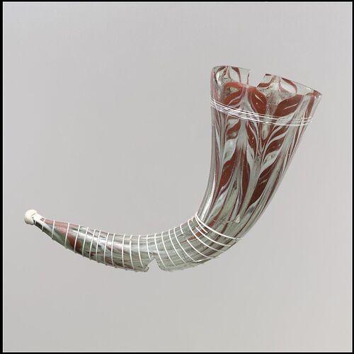glass drinking horn