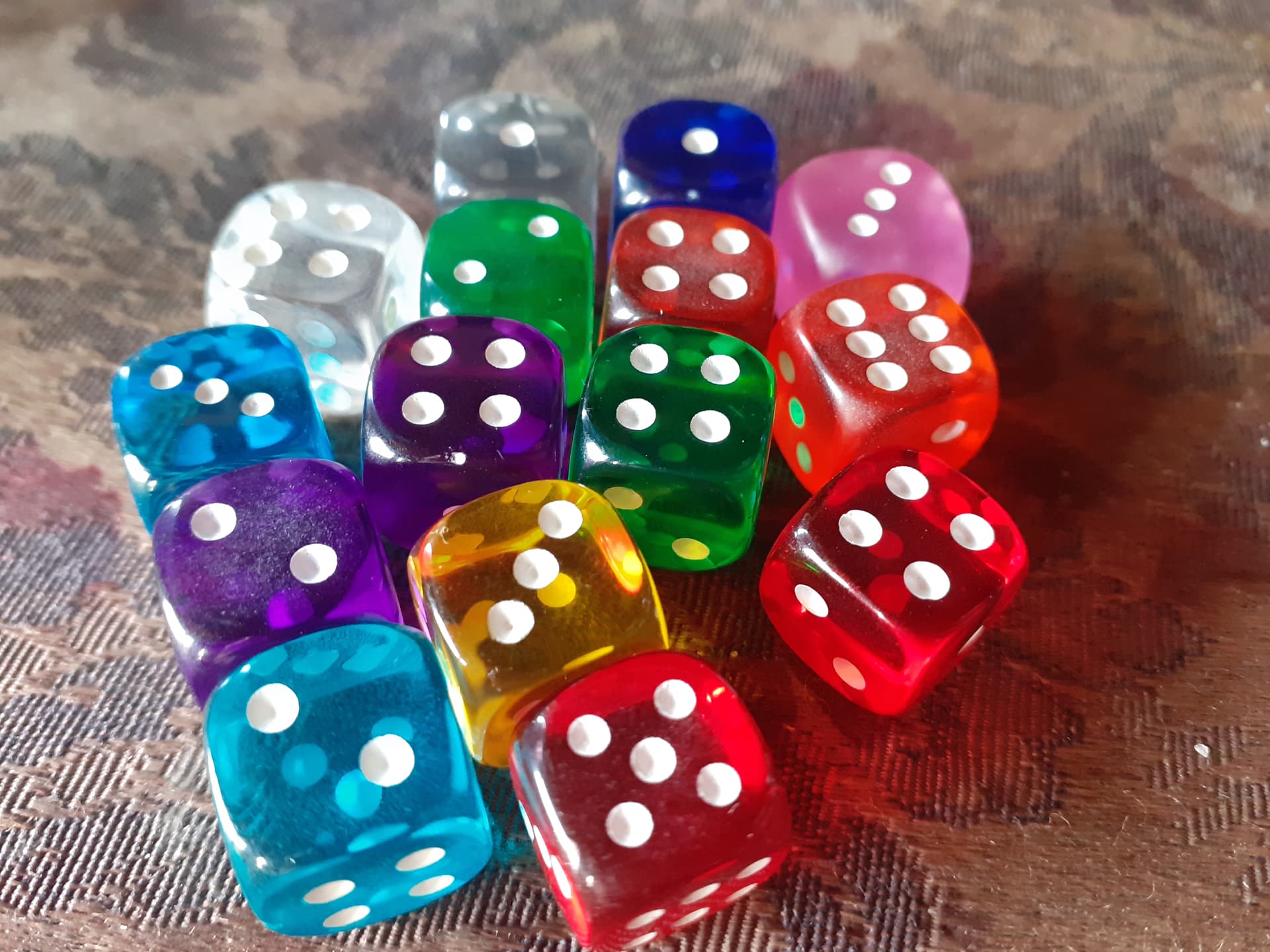 coloured dice